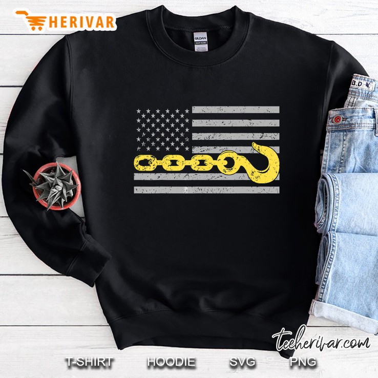 Usa Thin Yellow Line Tow Truck Drivers Sweatshirt