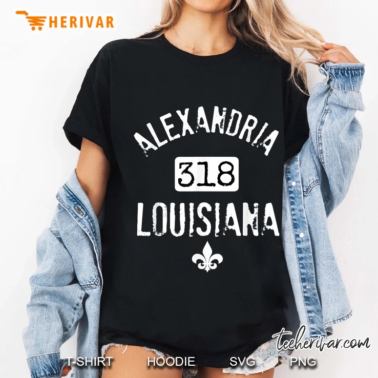 Alexandria Louisiana 318 Area Code Ladies Tee