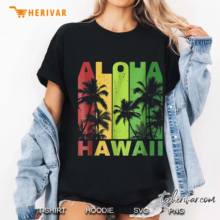 Aloha Hawaii Shirt Tropical Hawaiian Ladies Tee