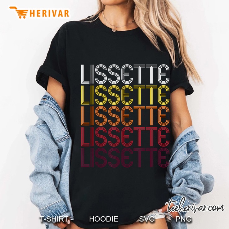 Lissette Retro Wordmark Pattern - Vintage Style Ladies Tee