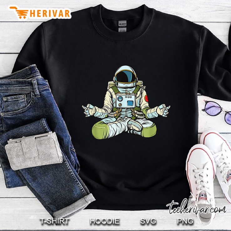 Meditating Astronaut - Space Yoga Tee Sweatshirt
