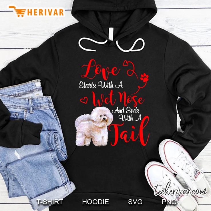 My Dog Is My Valentines Day Bichon Frise Hoodie