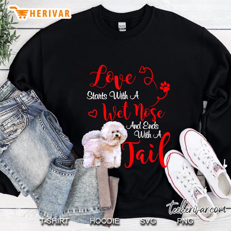 My Dog Is My Valentines Day Bichon Frise Sweatshirt