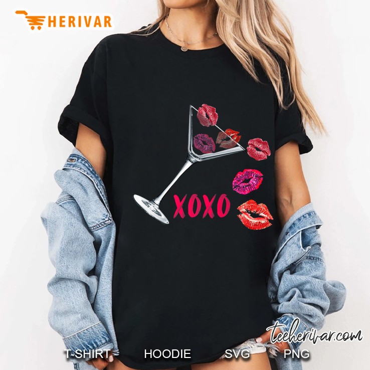 Xoxo Love Champagne And Kisses Ladies Tee
