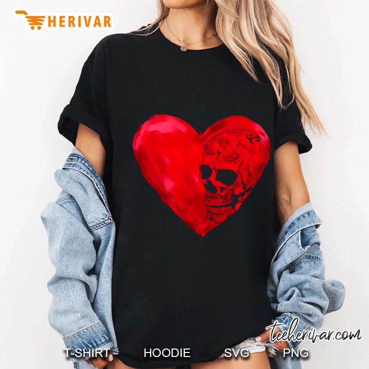 Skull Heart Watercolor Valentine