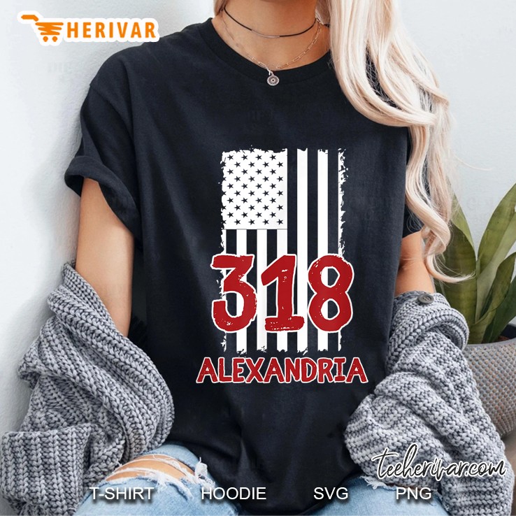 318 Alexandria American Flag Ladies Tee