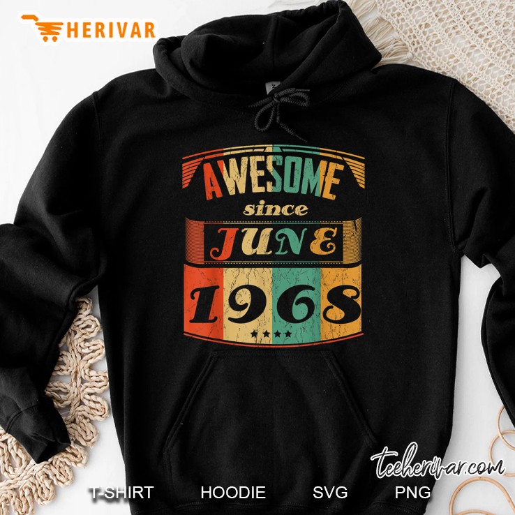 Awesome Since June 1968 Vintage Hoodie