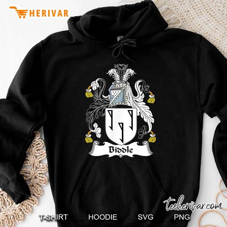 Biddle Coat Of Arms Family Cres Hoodie