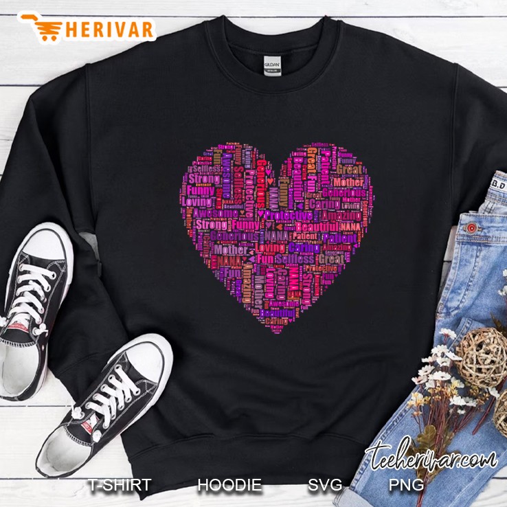 Nana Heart Words Love Sweatshirt