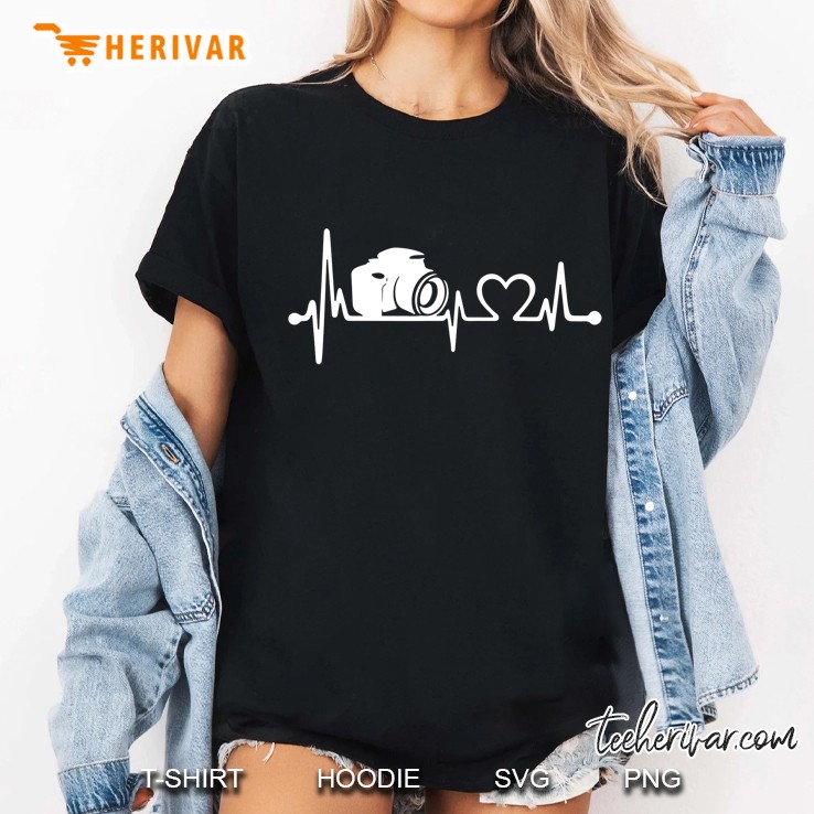 Camera Photography Heartbeat Ladies Tee