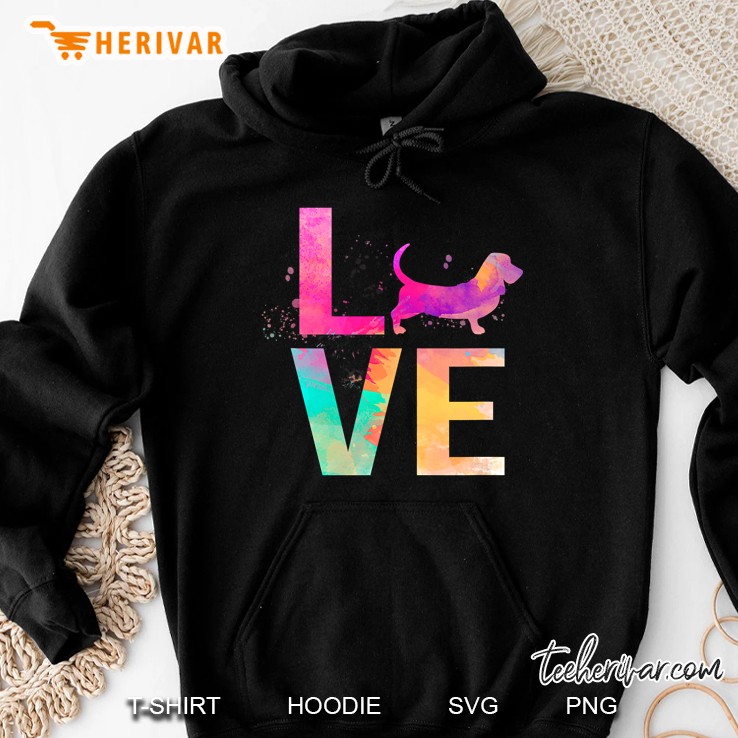 Colorful Basset Hound Dog Mom Gifts Basset Hound Hoodie
