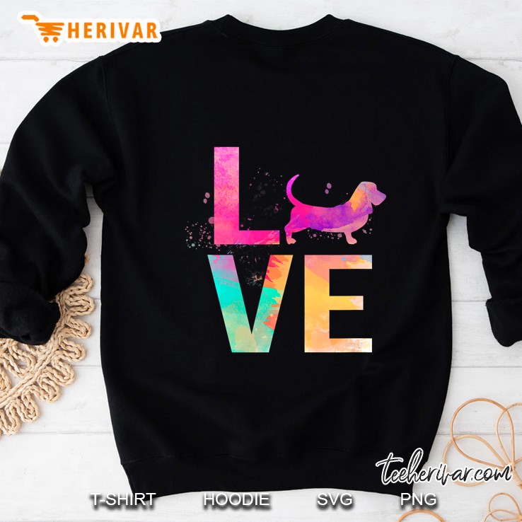 Colorful Basset Hound Dog Mom Gifts Basset Hound Sweatshirt