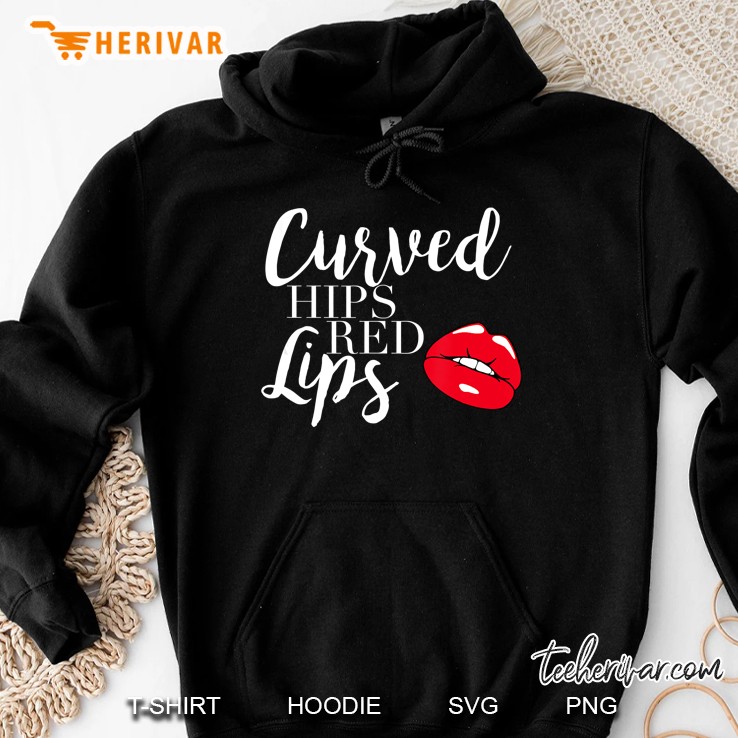 Curvy Hips And Red Lips Hoodie