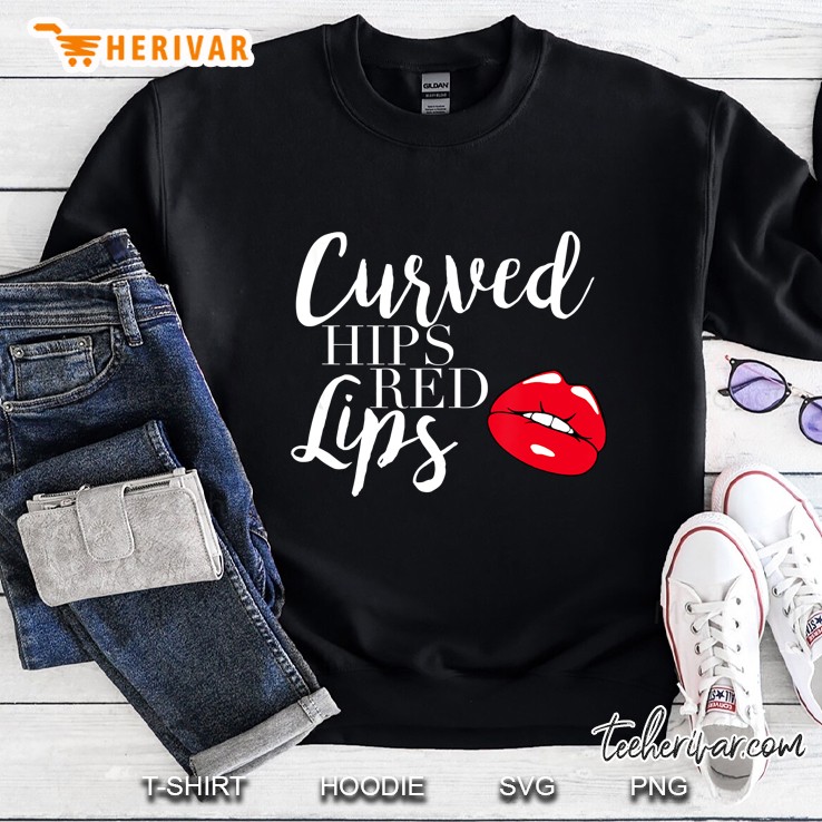 Curvy Hips And Red Lips Sweatshirt