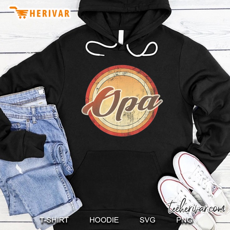 Graphic 365 Opa Vintage Retro Fathers Day Funny Men Gift Hoodie