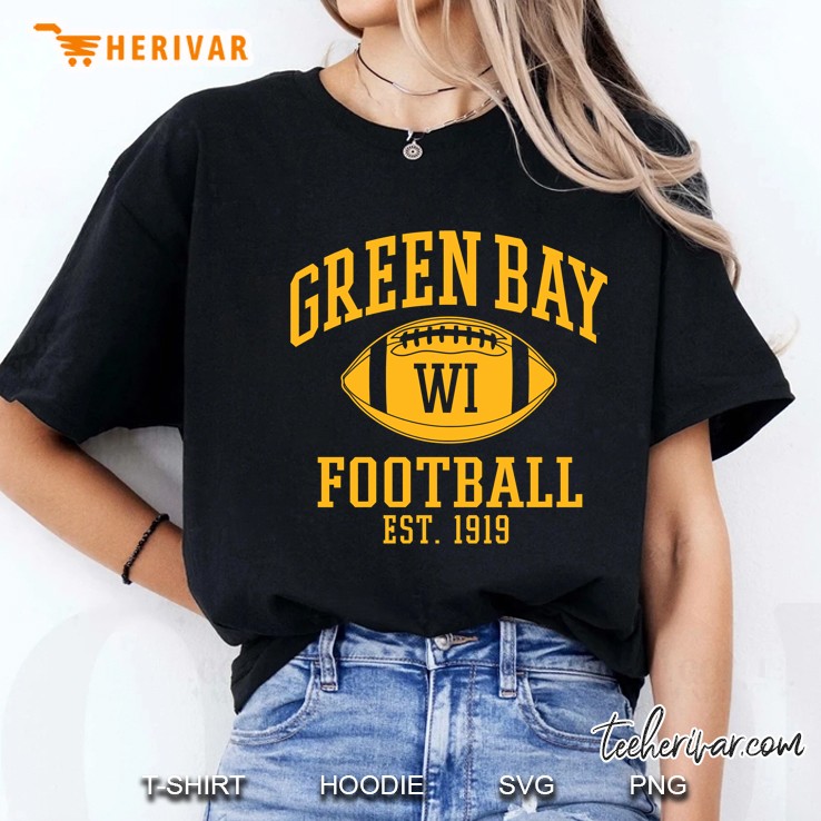 Green Bay Football Vintage Wisconsin Retro Packer Gift Sweatshirt Ladies Tee