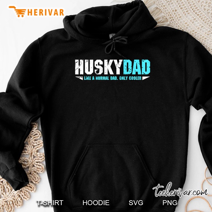 Husky Dad Cool Retro Distressed Husky Dog Daddy Gift Funny Hoodie