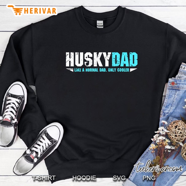 Husky Dad Cool Retro Distressed Husky Dog Daddy Gift Funny Sweatshirt