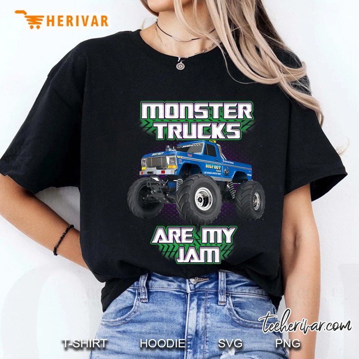 Monster Trucks Are My Jam Birthday Gift Ladies Tee