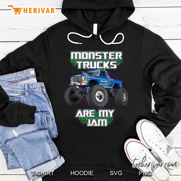 Monster Trucks Are My Jam Birthday Gift Hoodie