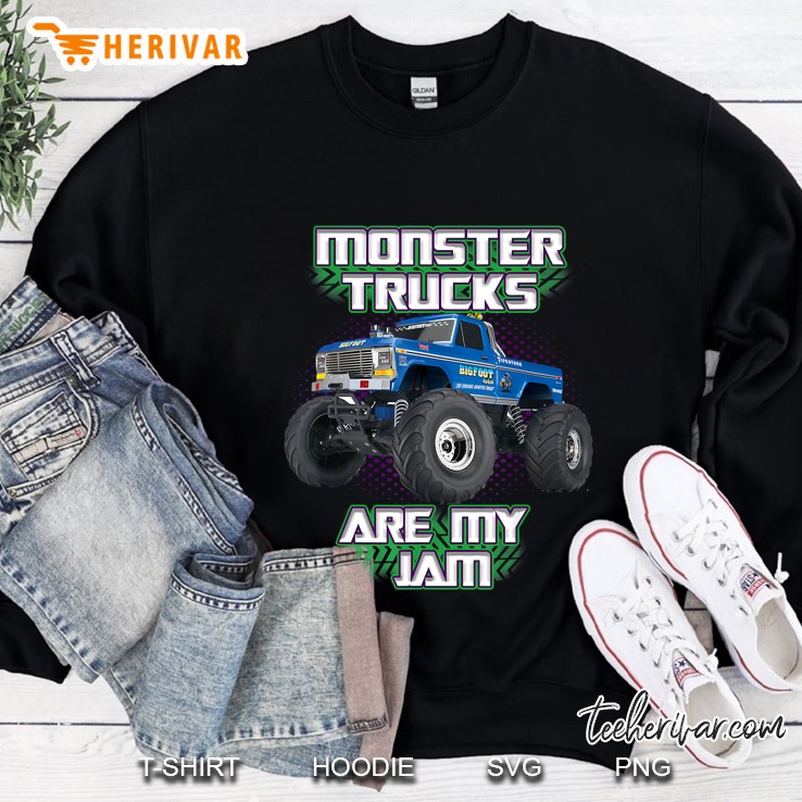 Monster Trucks Are My Jam Birthday Gift Sweatshirt