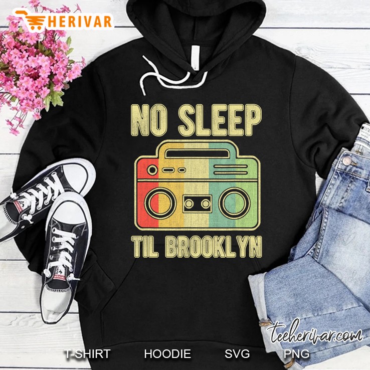 No Sleep Til Brooklyn Old School Portable Stereo Hoodie