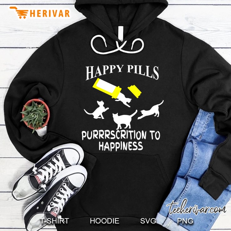 Purrscription For Happiness Cat Pun Hoodie