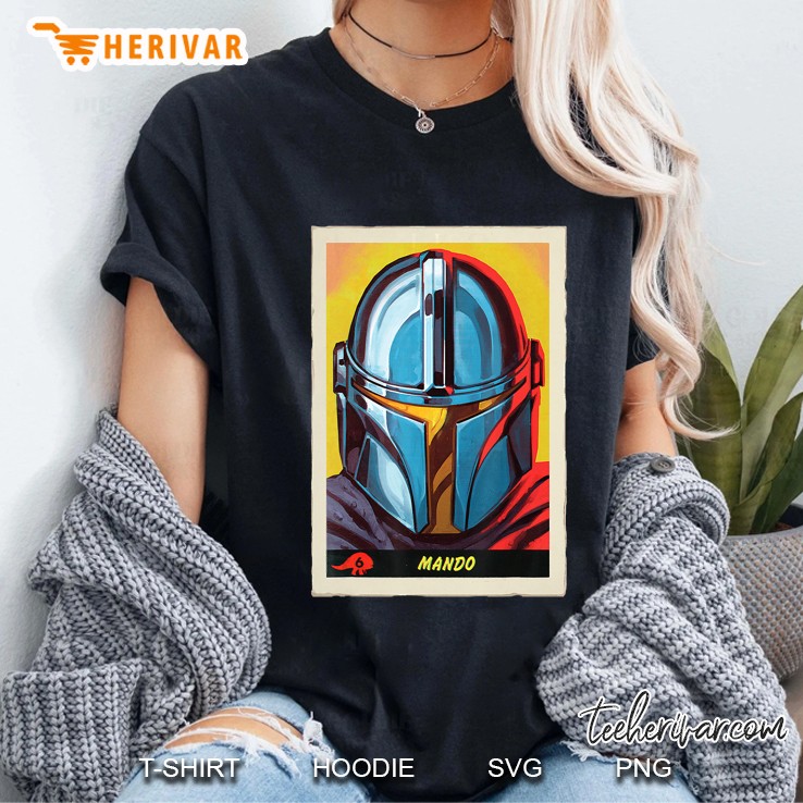 Star Wars The Mandalorian Mando Trading Card Ladies Tee