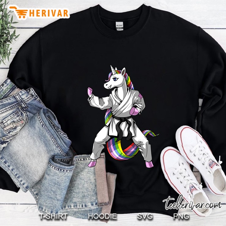 Unicorn Ninja Karate Martial Art Kickboxing Taekwondo Girls Sweatshirt
