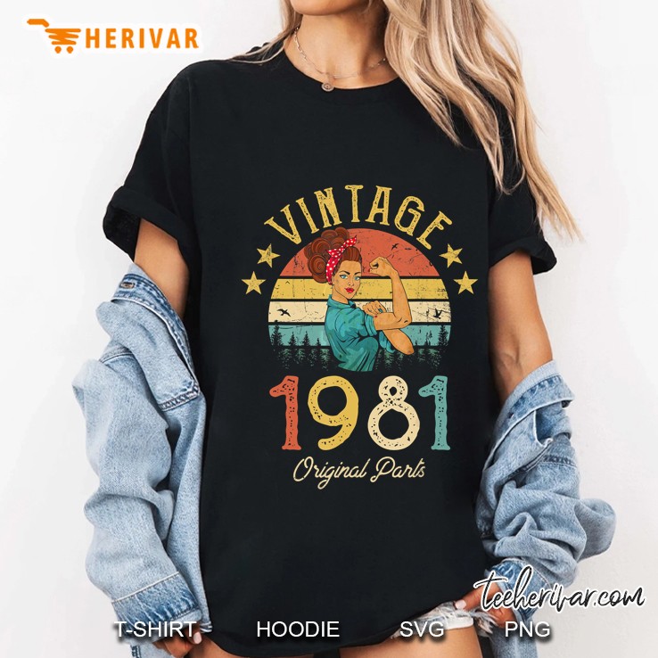 Vintage 1981 Made In 1981 39Th Birthday 39 Years Old Gift Ladies Tee