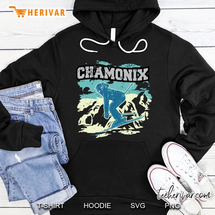 Chamonix Skiing France Ski Hoodie