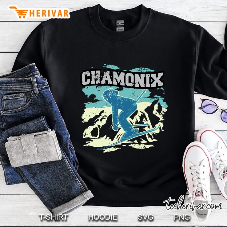 Chamonix Skiing France Ski Sweatshirt