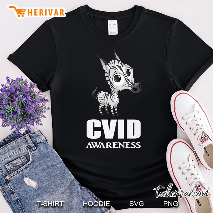 Cvid Awareness Ribbon Common Variable Immunodeficiency Zebra Premium Shirt