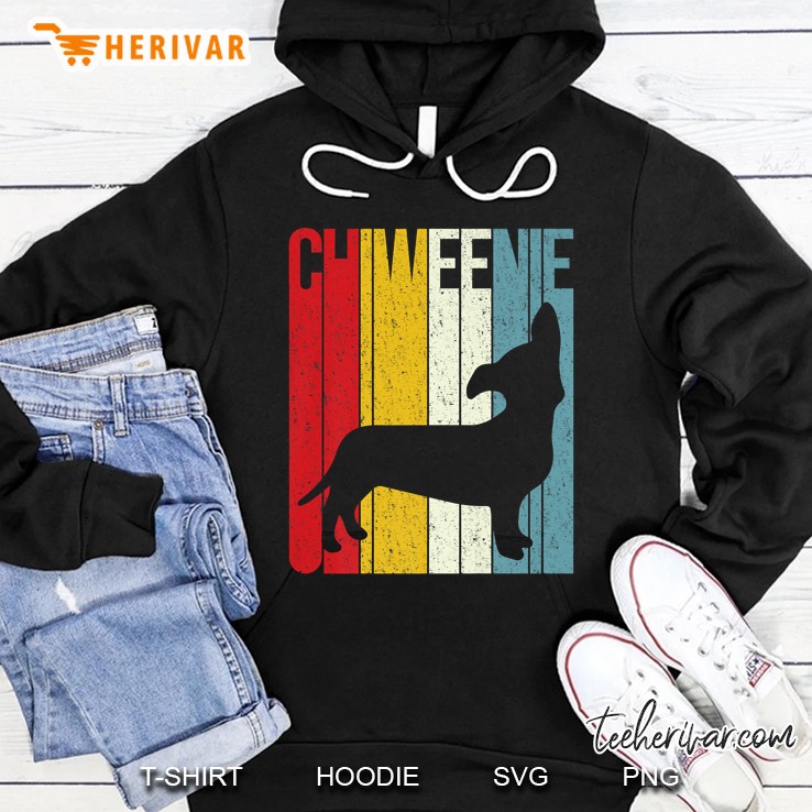 Chiweenie Silhouette Vintage Version Hoodie