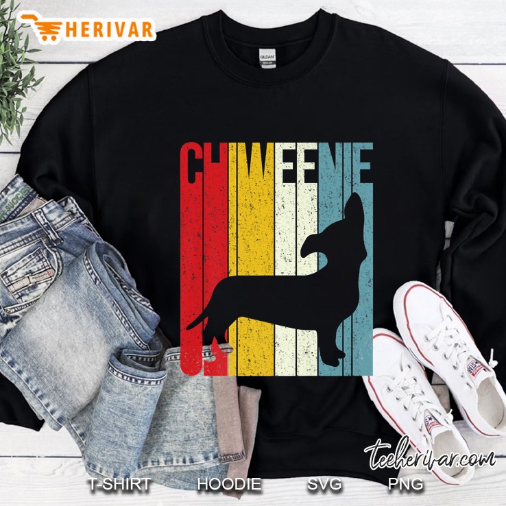 Chiweenie Silhouette Vintage Version Sweatshirt