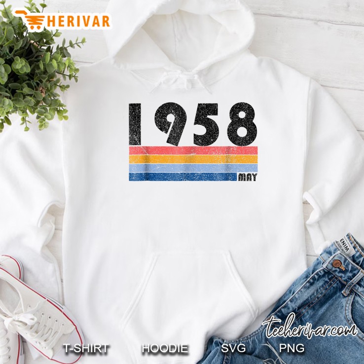 60Th Birthday Gift Retro Born In May Of 1958 Hoodie
