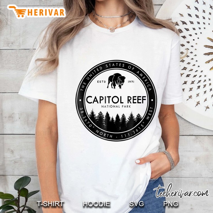 Capitol Reef National Park Utah Emblem Souvenirs Ladies Tee