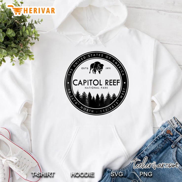 Capitol Reef National Park Utah Emblem Souvenirs Hoodie