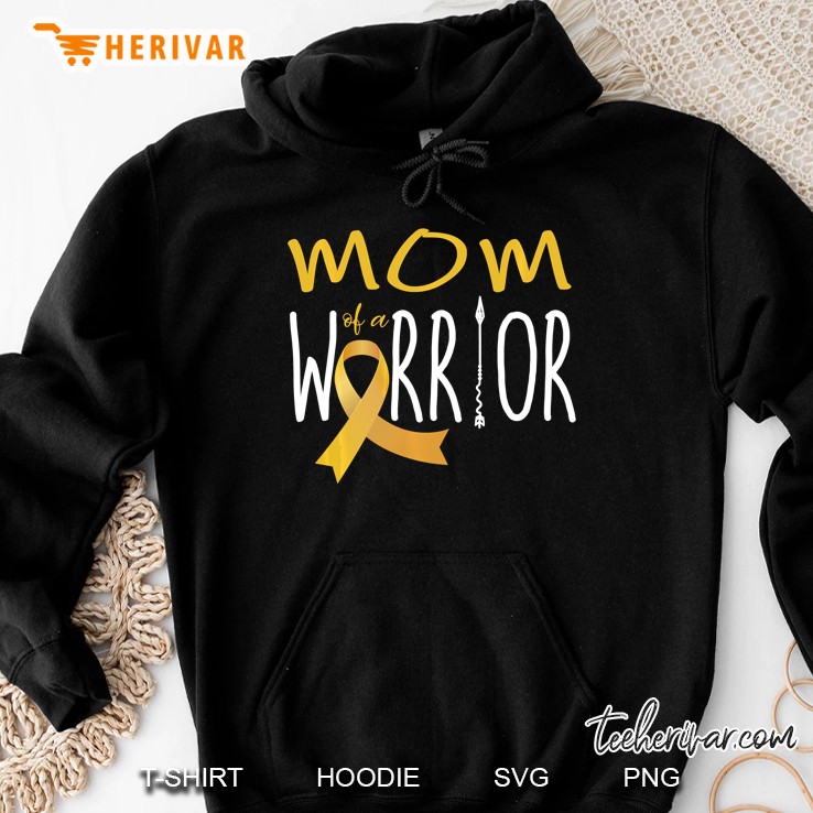 Childhood Cancer Awareness Mom Of A Warrior Hoodie