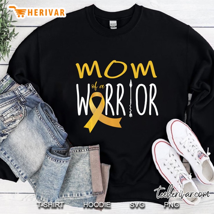 Childhood Cancer Awareness Mom Of A Warrior Sweatshirt