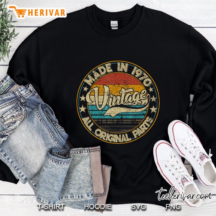 Classic 50Th Birthday Gift Tshirt For Men Women Vintage 1970 Sweatshirt