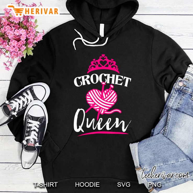 Crochet Queen Funny Crochet Lover Crocheters Gift Hoodie