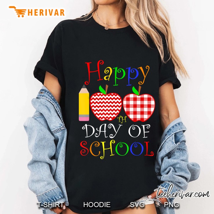 Happy 100Th Day Of School For Teacher &Amp; Student Kid Gift Ladies Tee