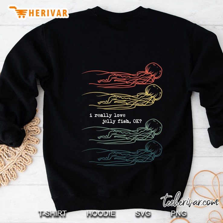 Jellyfish Lover Marine Biology Dive Ocean Gift Graphic Print Sweatshirt