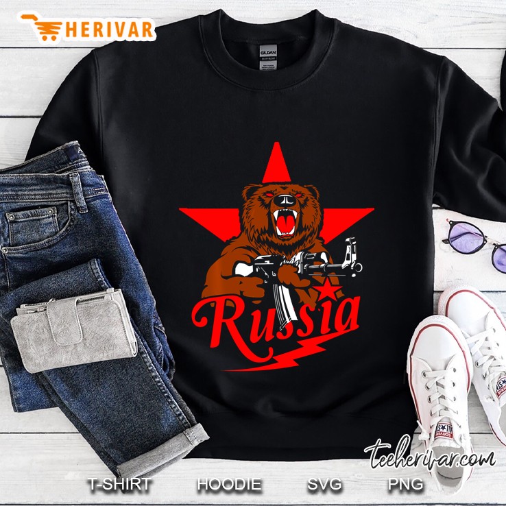 Soviet Kalashnikov Ak-47 Vintage Ussr Russian Rifle Gun Cccp Sweatshirt