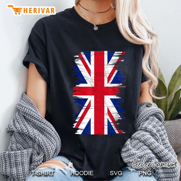 Uk Union Jack Flag British Citizen Born Raised Ladies Tee