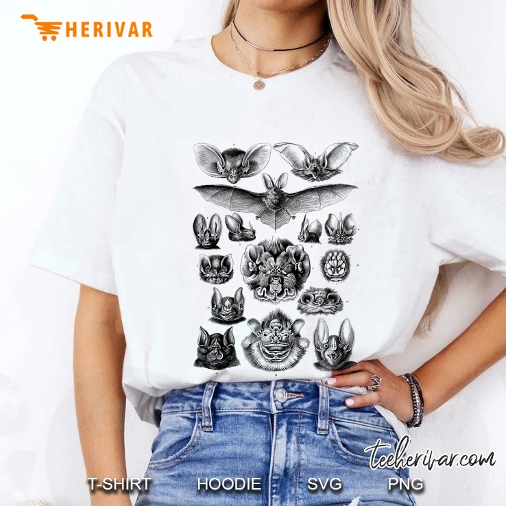 Ernst Haeckel Bats Scientific Illustration Biology Bat Ladies Tee