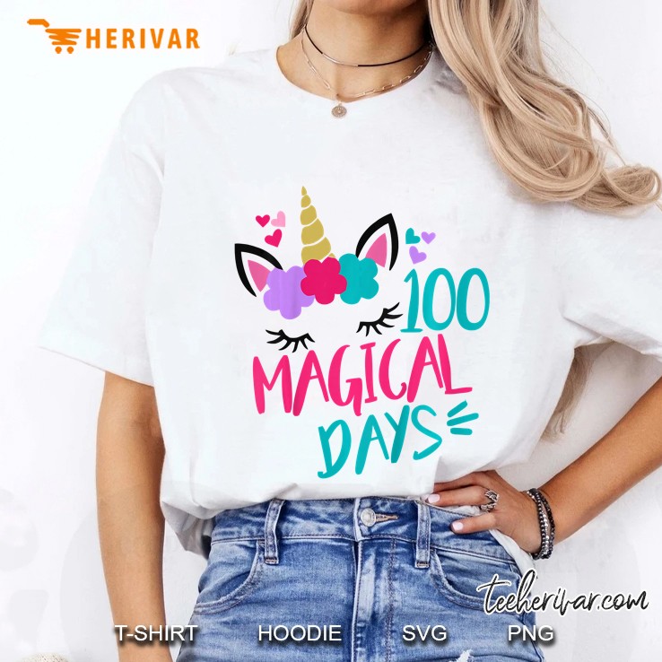 100 Magical Days Unicorn White Version Ladies Tee