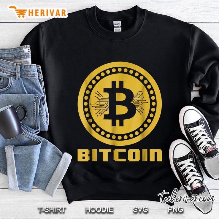 Golden Bitcoin Blockchain Cryptocurrency Sweatshirt