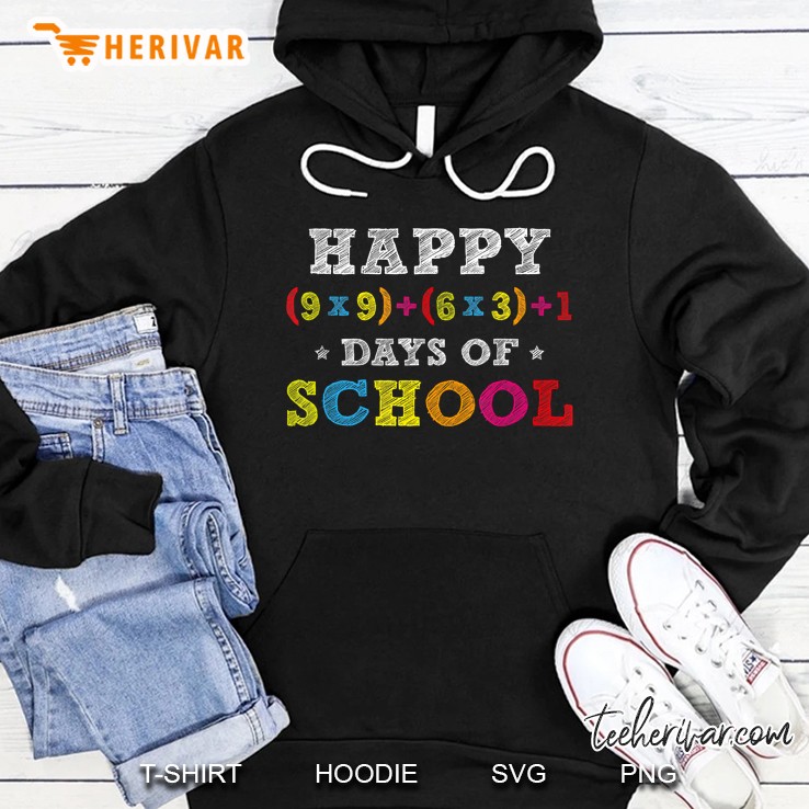 Happy 100 Days Of School Math Formula Version Hoodie
